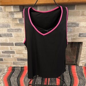 SHEIN Curve Black and Pink Women's Tank